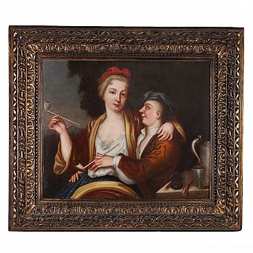Allegory of pleasures, oil on canvas, 18th century