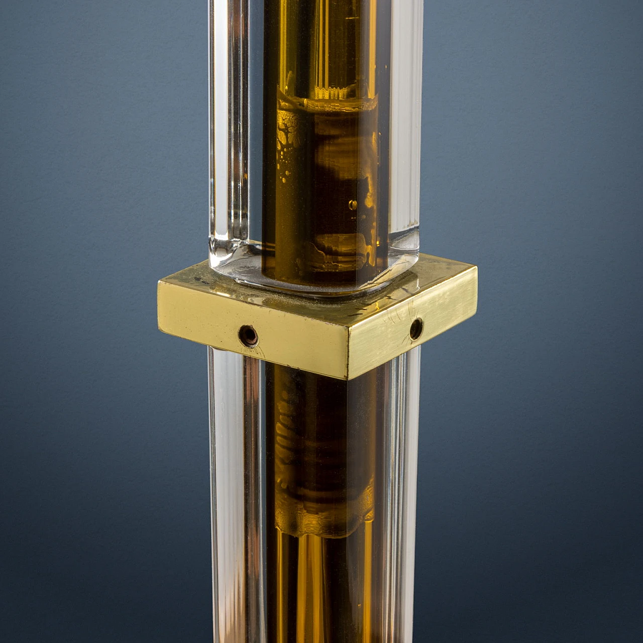 Murano glass and brass Tolboi floor lamp by Venini, 1980s 4