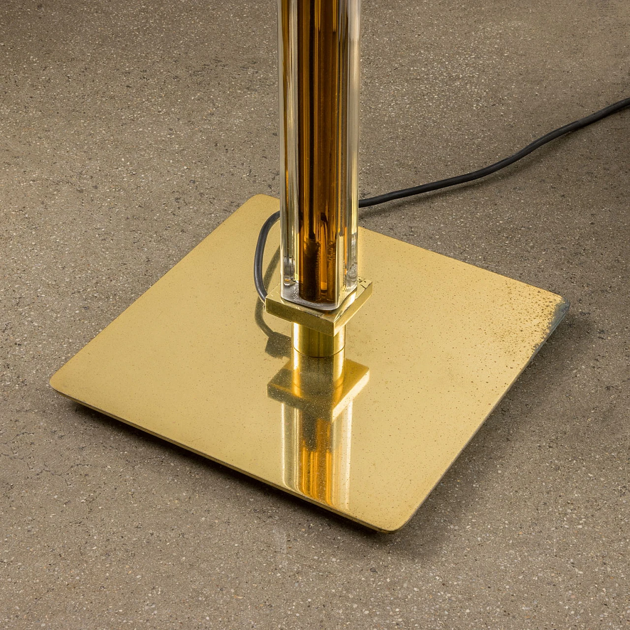 Murano glass and brass Tolboi floor lamp by Venini, 1980s 5