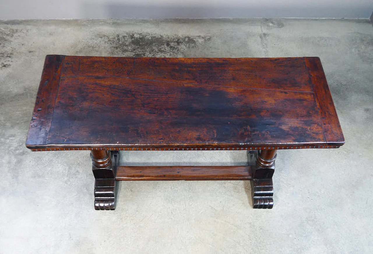 Solid walnut table with paw feet, 18th century 3