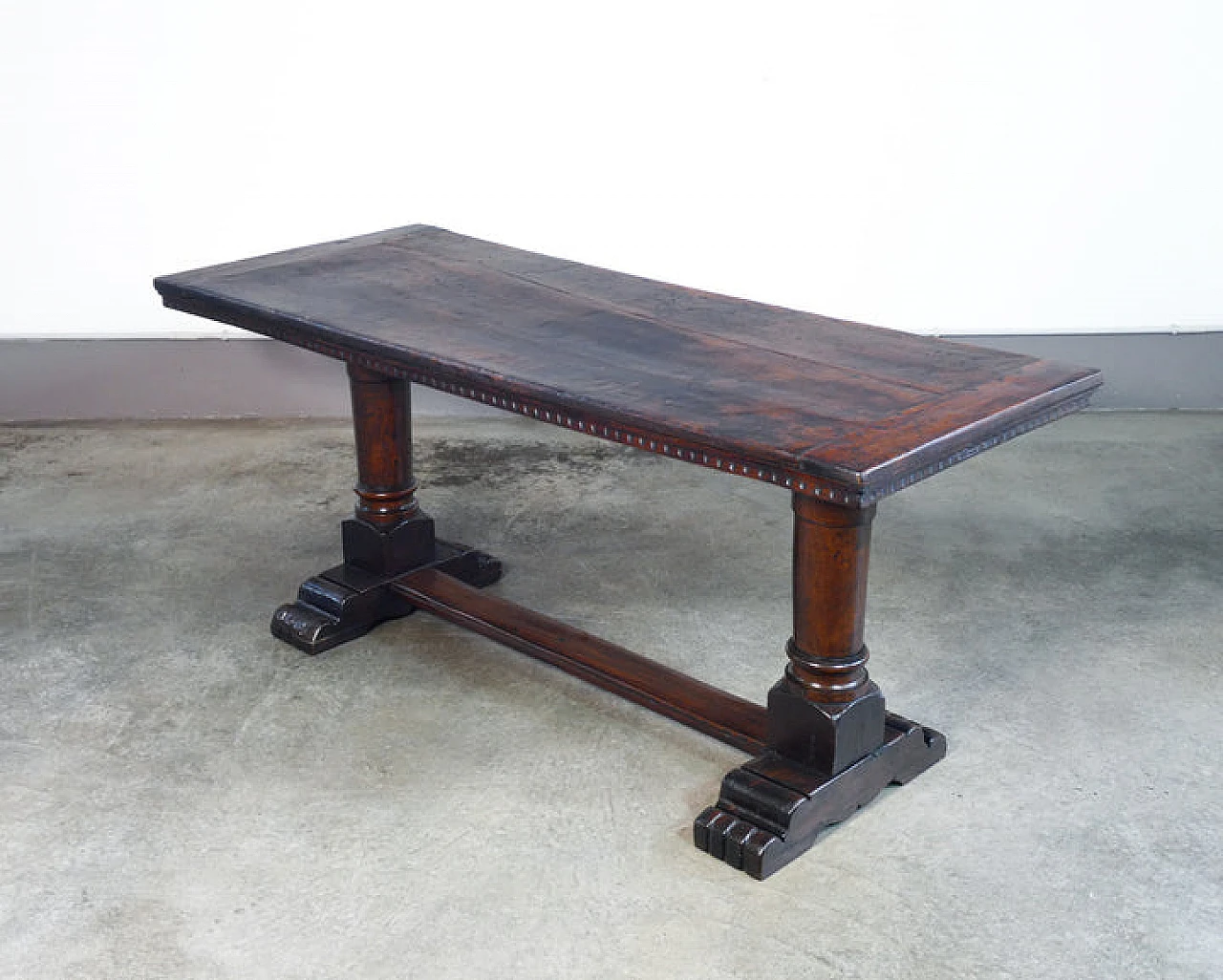 Solid walnut table with paw feet, 18th century 4