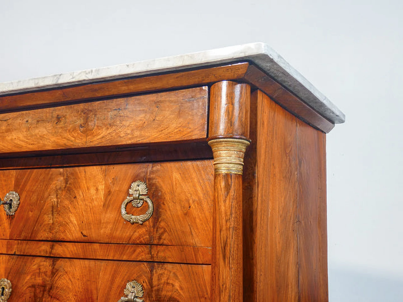Empire walnut and marble dresser, first half of the 19th century 9
