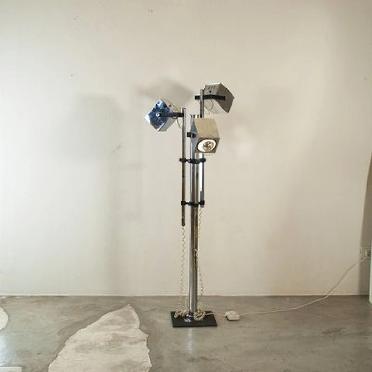 Space Age adjustable metal floor lamp, 1970s 2