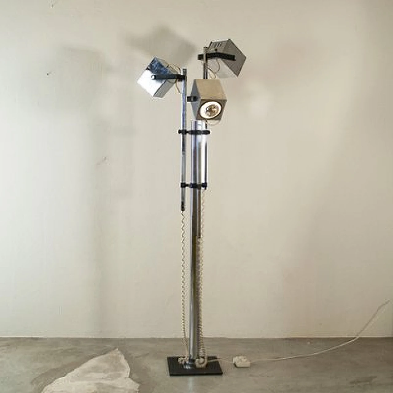 Space Age adjustable metal floor lamp, 1970s 7