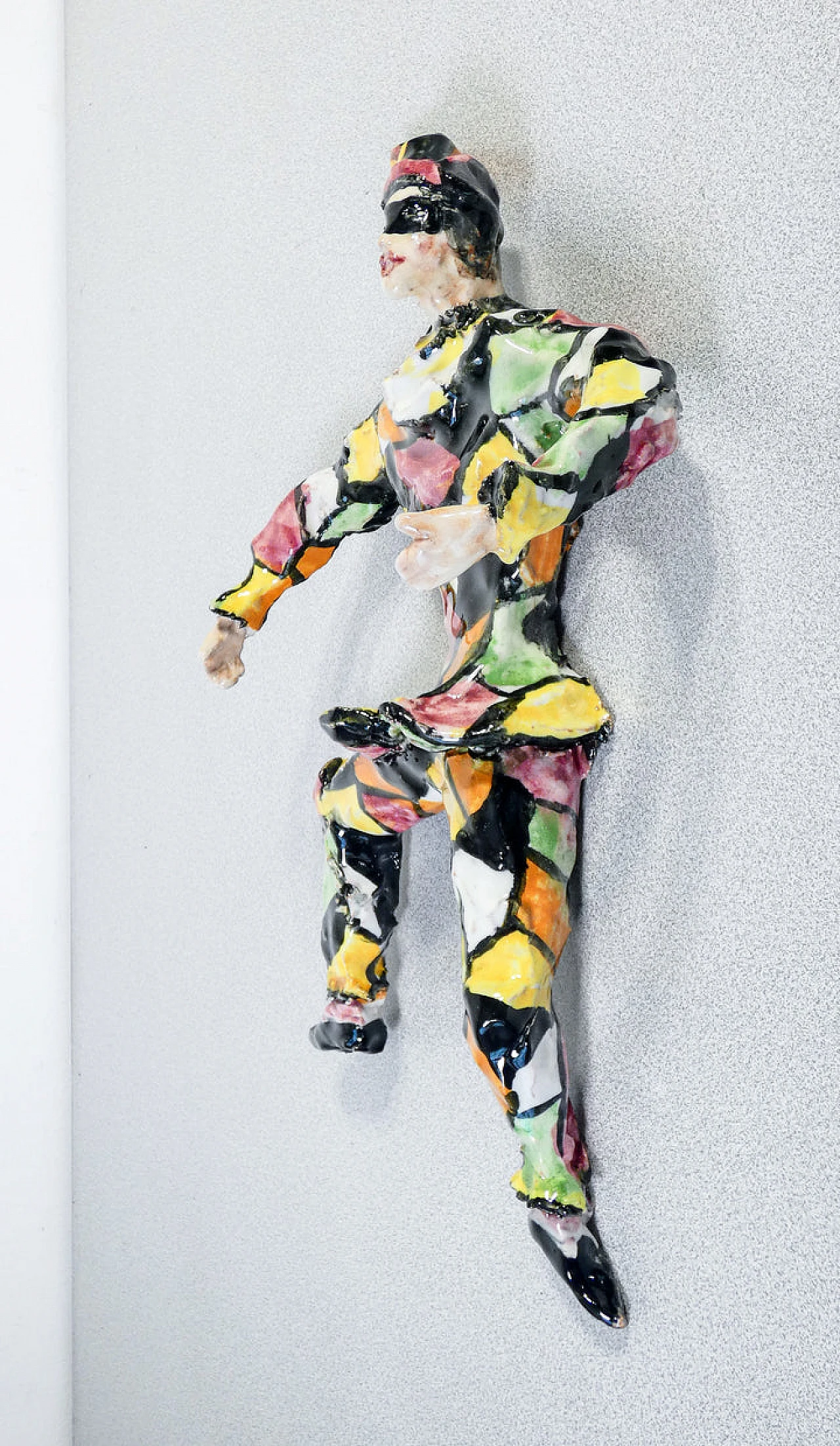 Glazed ceramic Harlequin sculpture by Pepi M.G.A. Mazzotti 4