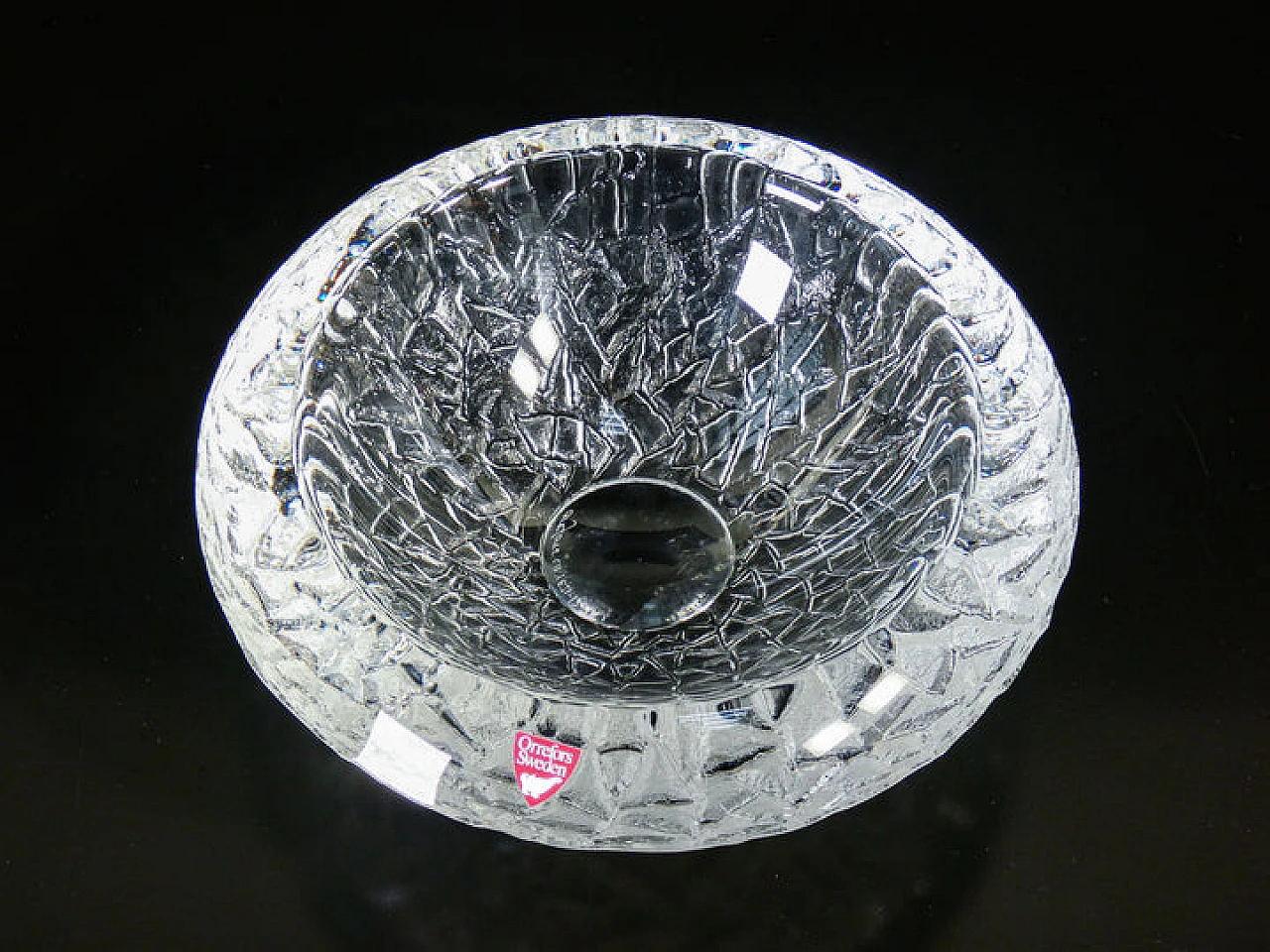 Crystal ashtray by Orrefors, 1990s 3