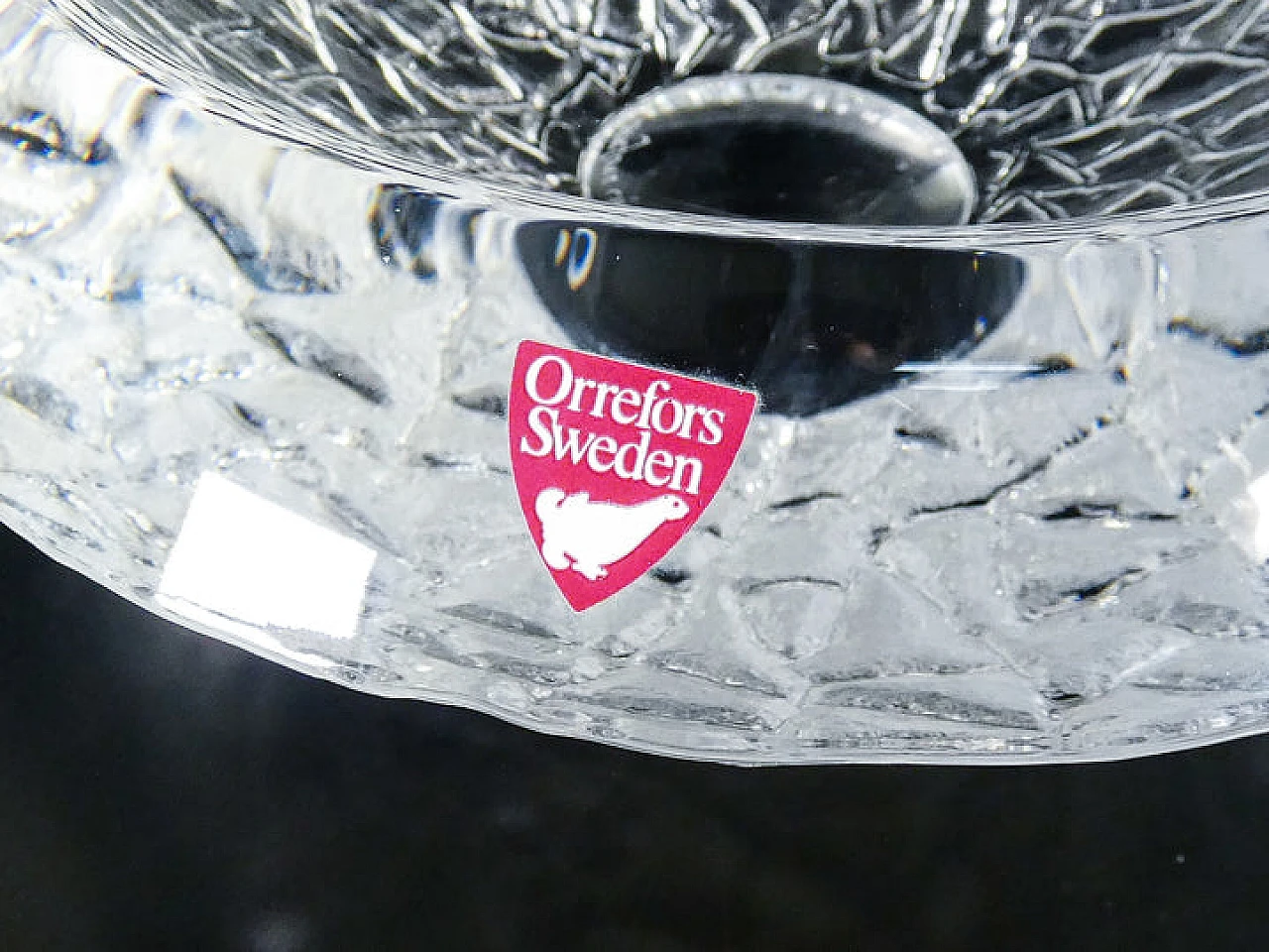 Crystal ashtray by Orrefors, 1990s 7