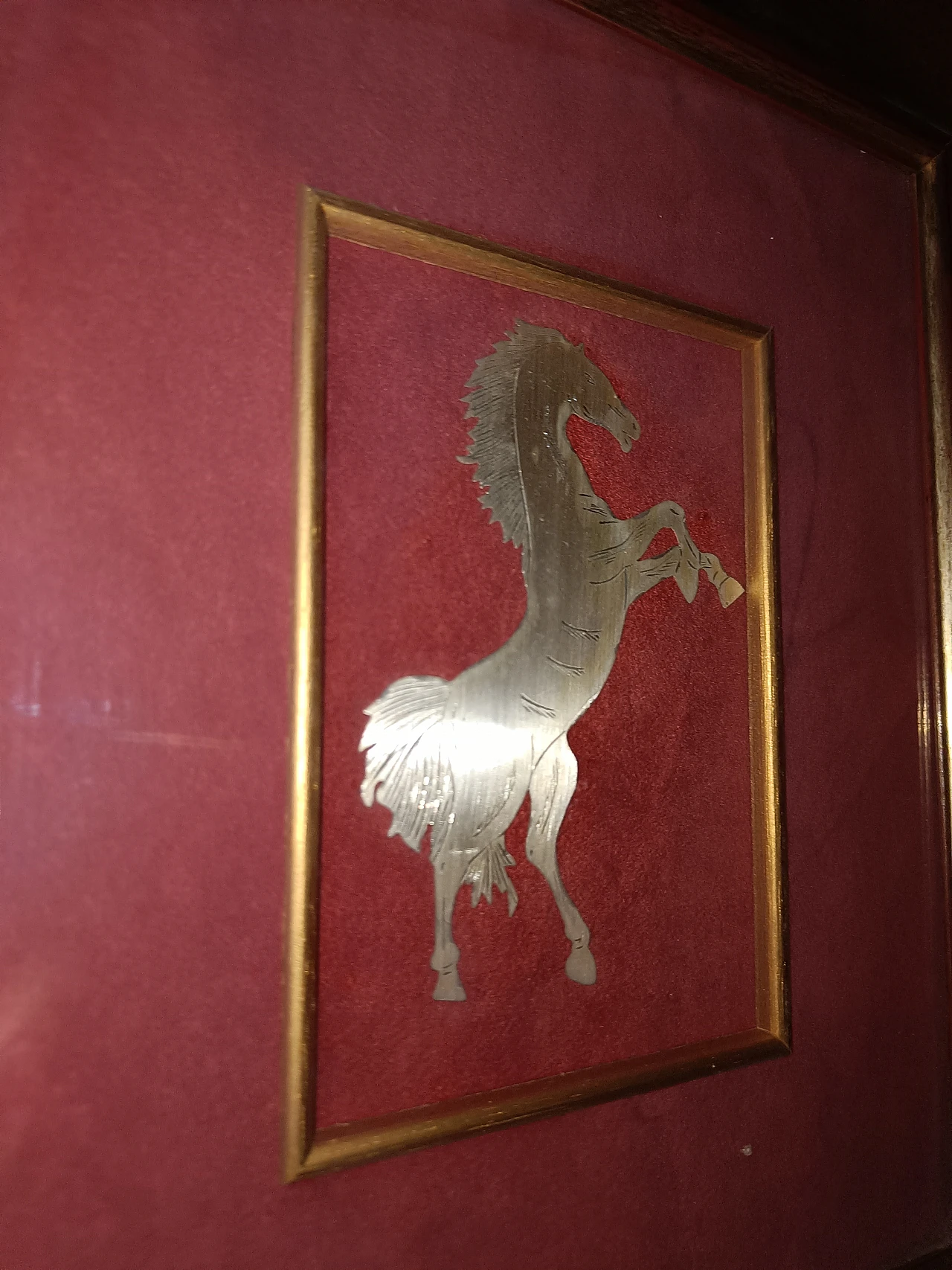 Silver rampant horse homage to Francesco Baracca 2