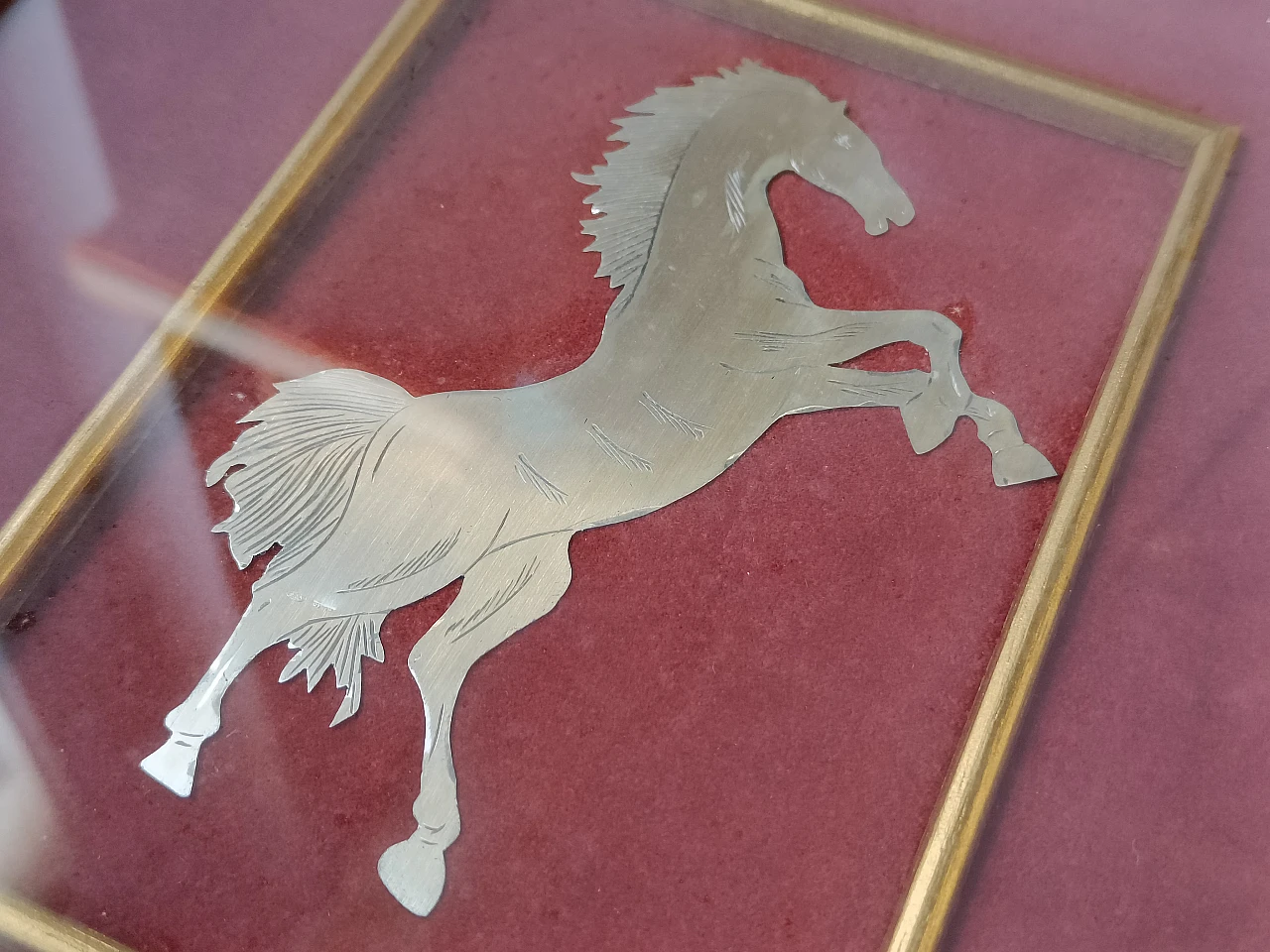Silver rampant horse homage to Francesco Baracca 4