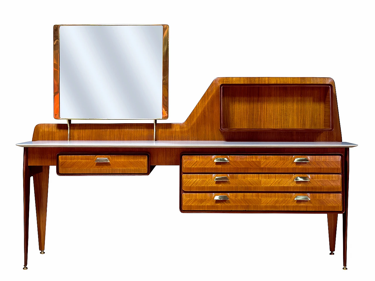 Teak and marble vanity table by La Permanente Mobili Cantù, 1950s 1