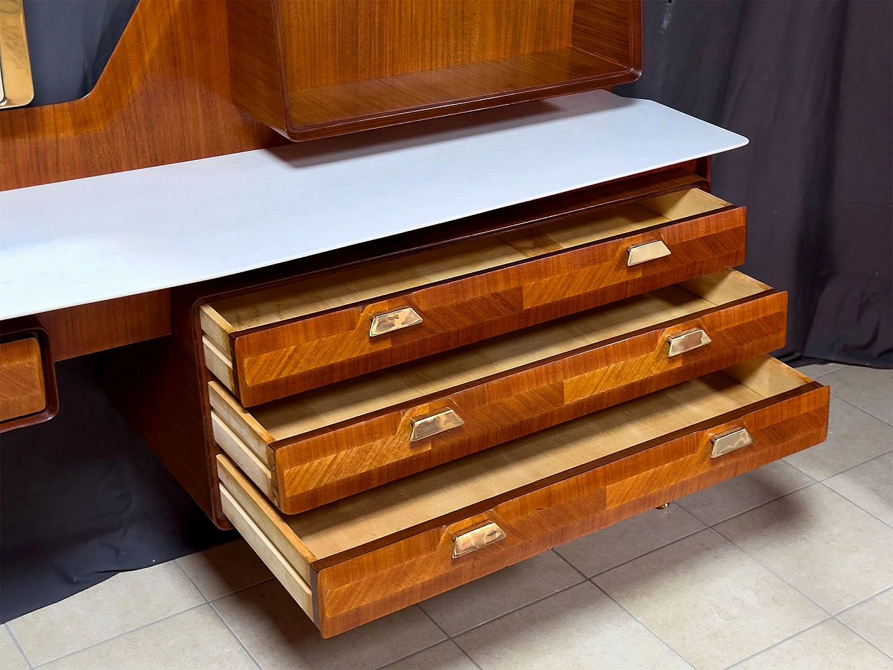 Teak and marble vanity table by La Permanente Mobili Cantù, 1950s 19