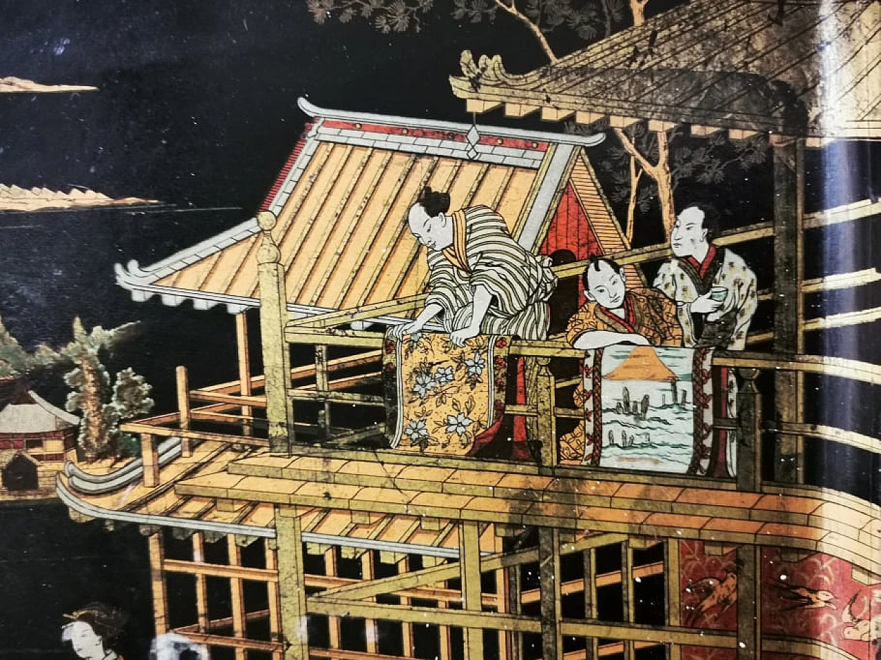 Grande Vassoio GIAPPONE in legno laccato, '800 2