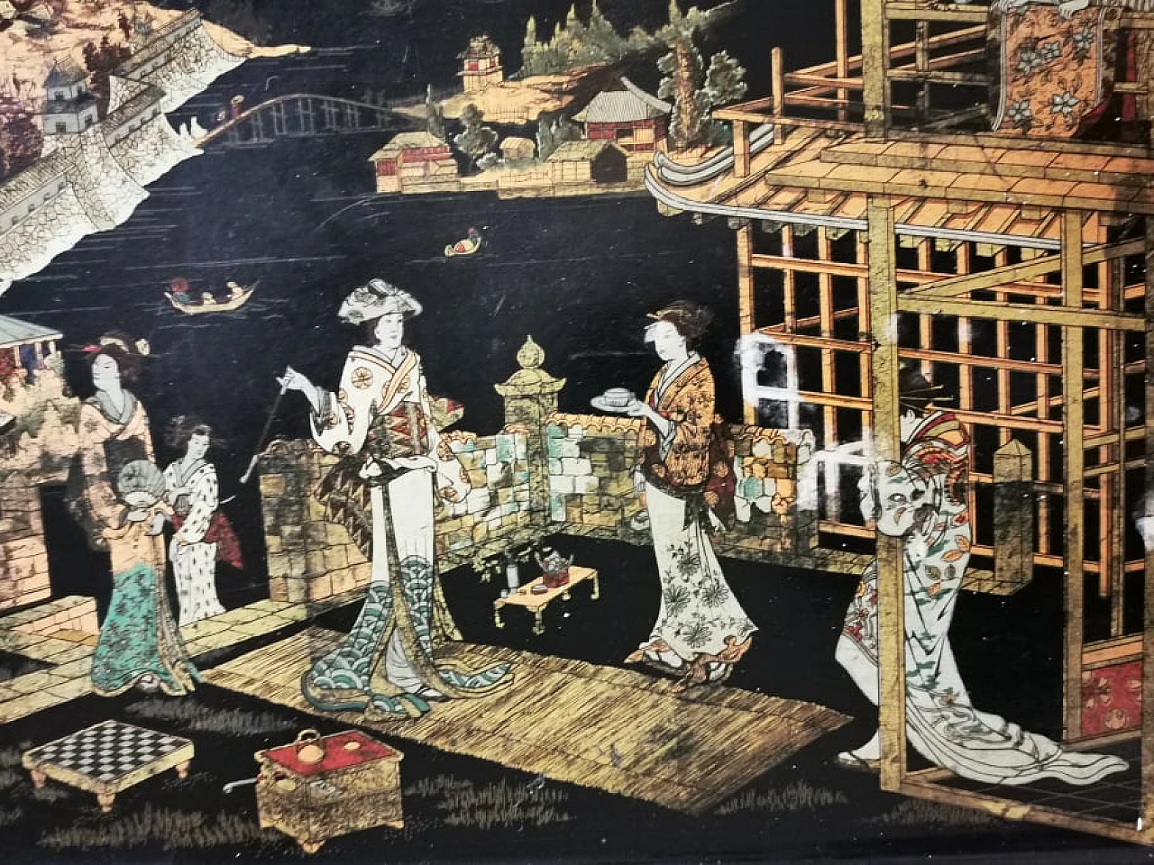 Grande Vassoio GIAPPONE in legno laccato, '800 3