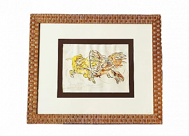 Symbol of flock or air squadron study, watercolor, 1930s