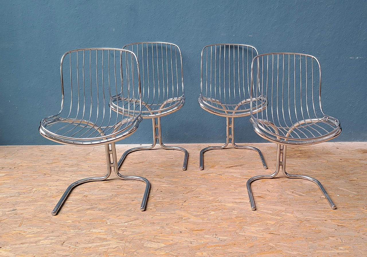 4 Radiofreccia chairs by Gastone Rinaldi for Rima, 1970s 2