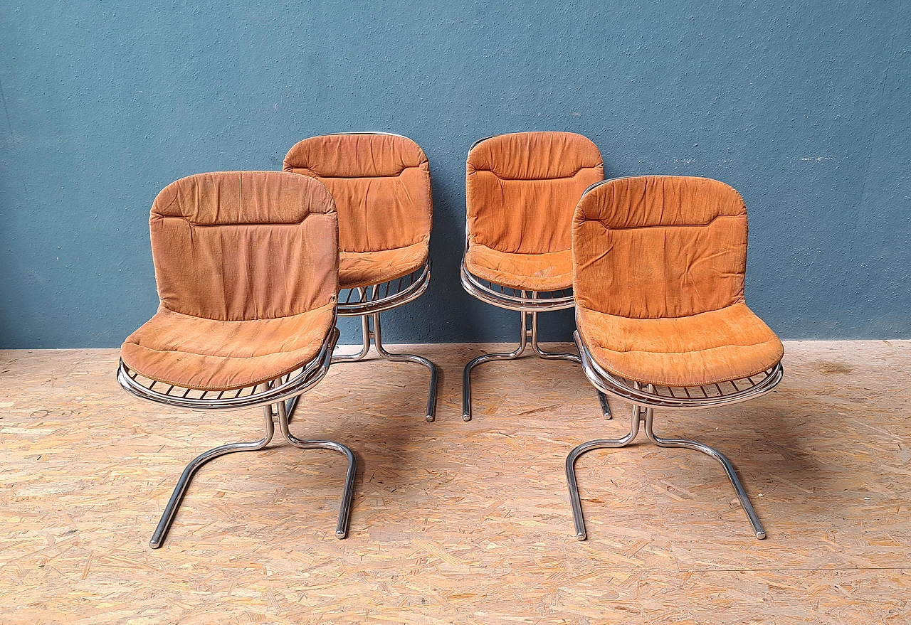 4 Radiofreccia chairs by Gastone Rinaldi for Rima, 1970s 7