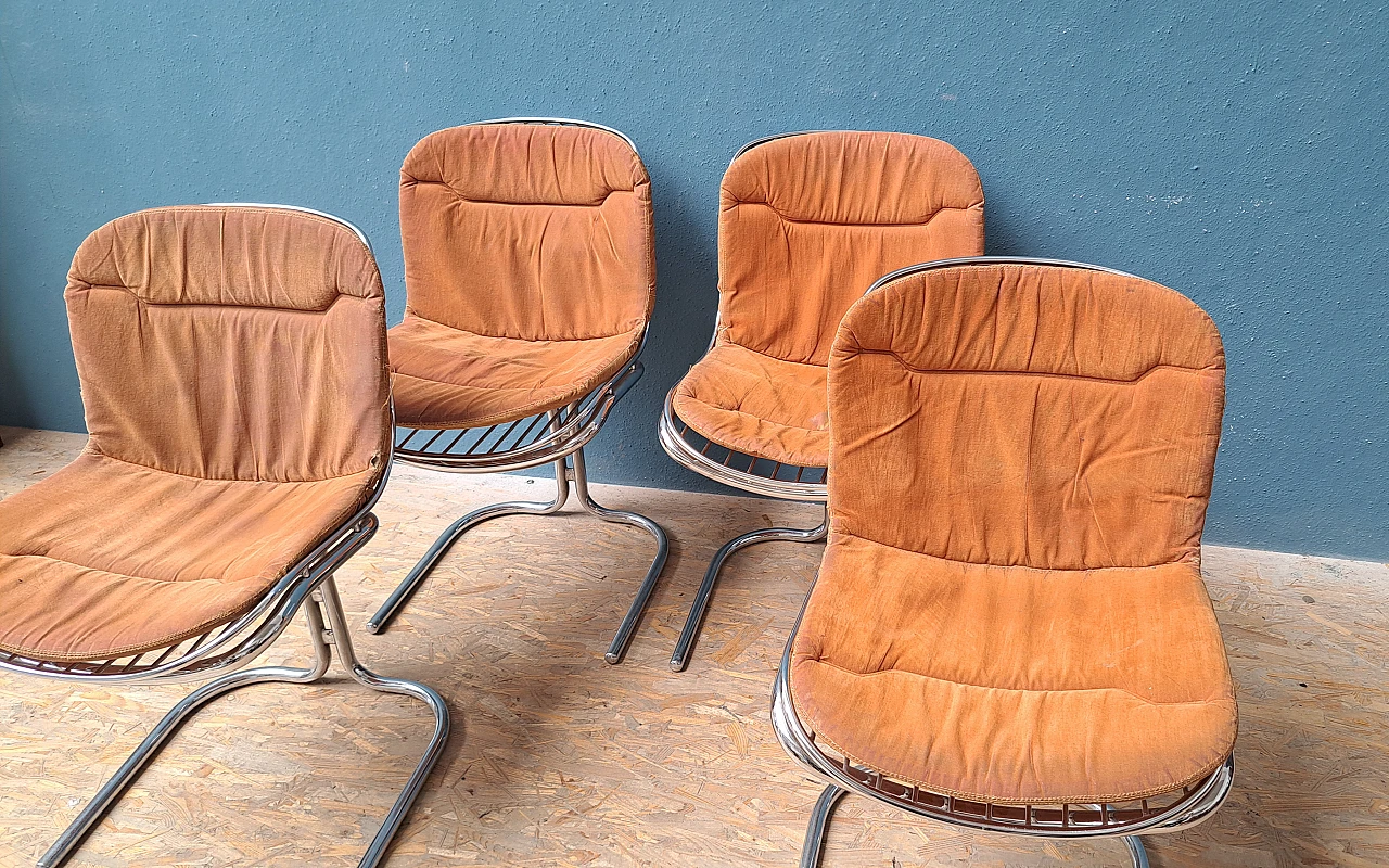 4 Radiofreccia chairs by Gastone Rinaldi for Rima, 1970s 8