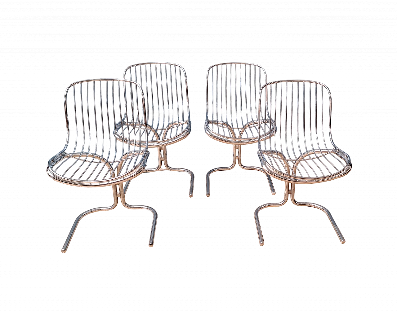 4 Radiofreccia chairs by Gastone Rinaldi for Rima, 1970s 18
