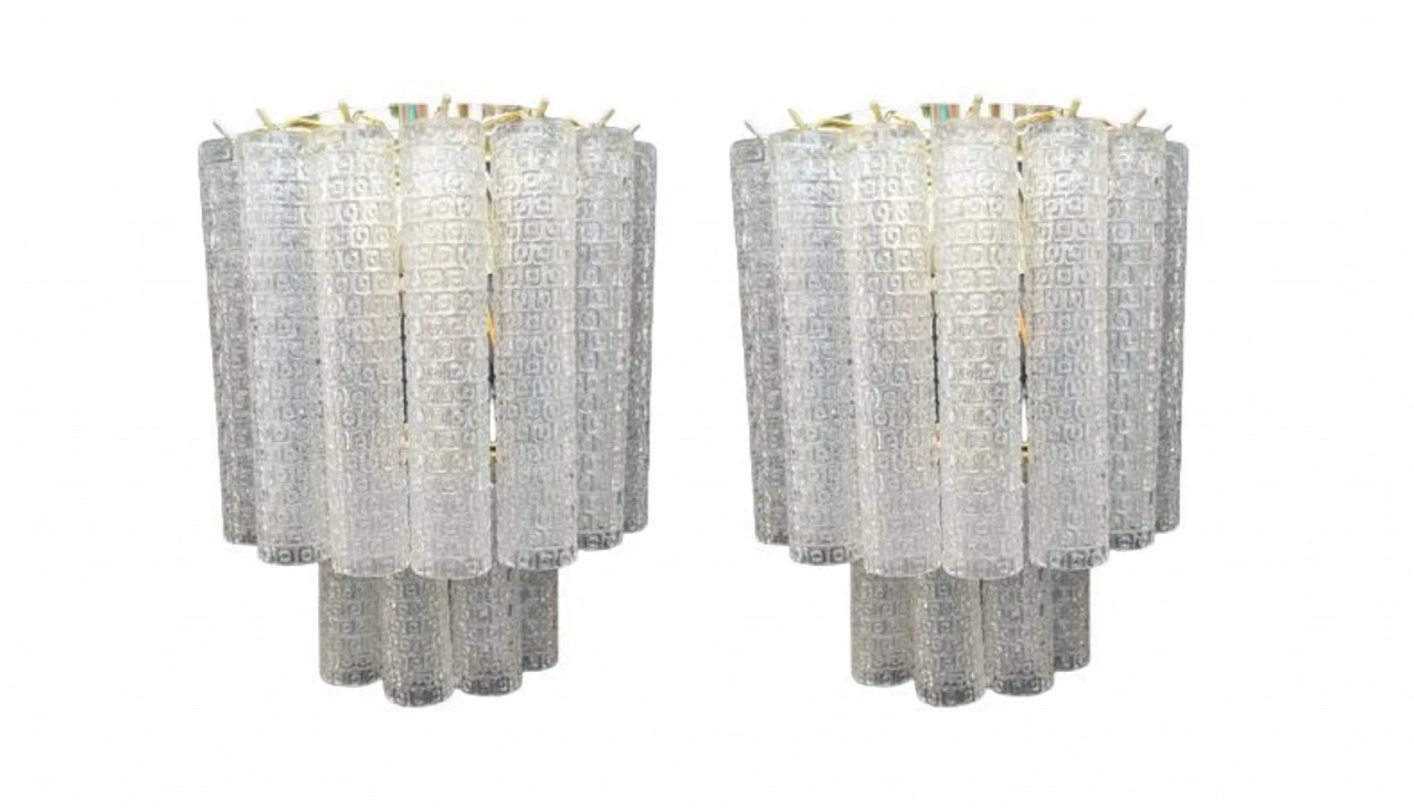 Pair of Murano glass wall lights by VeArt, 1970s 11