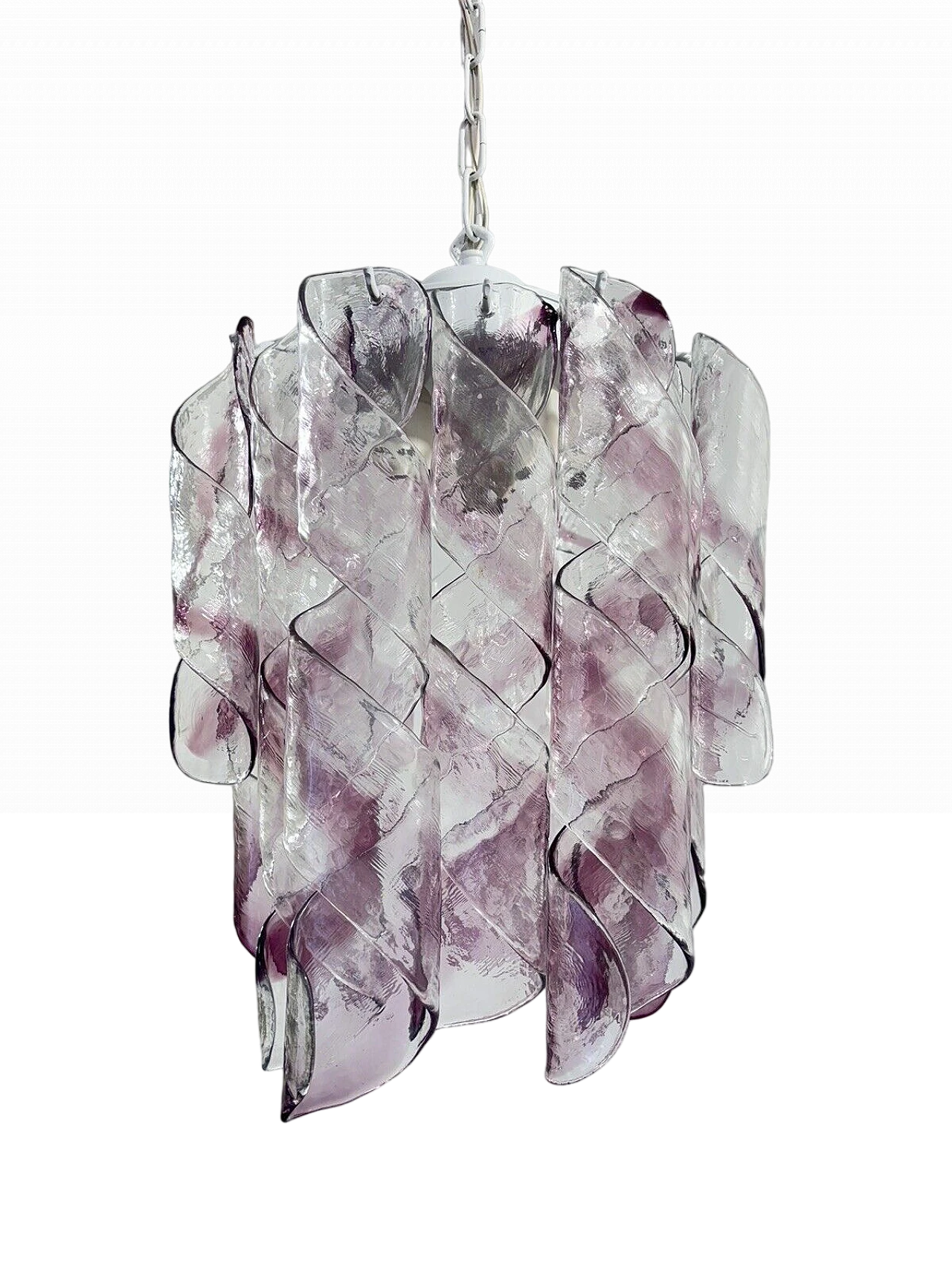 Murano glass Torciglioni chandelier by Mazzega 11
