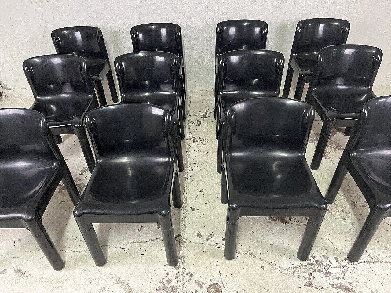 12 Sedie 4875 di Carlo Bartoli per Kartell, anni '70 2