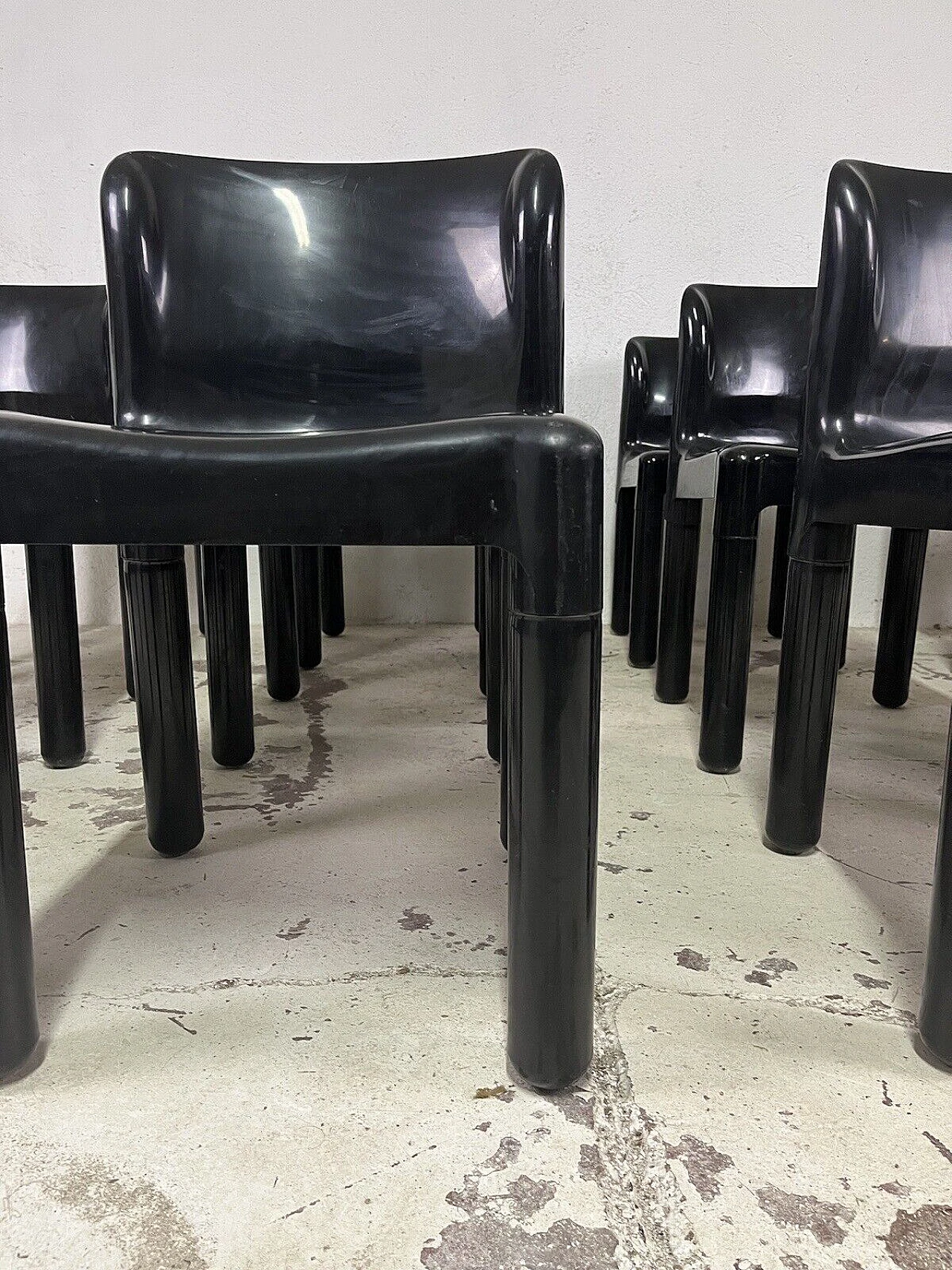 12 Sedie 4875 di Carlo Bartoli per Kartell, anni '70 7