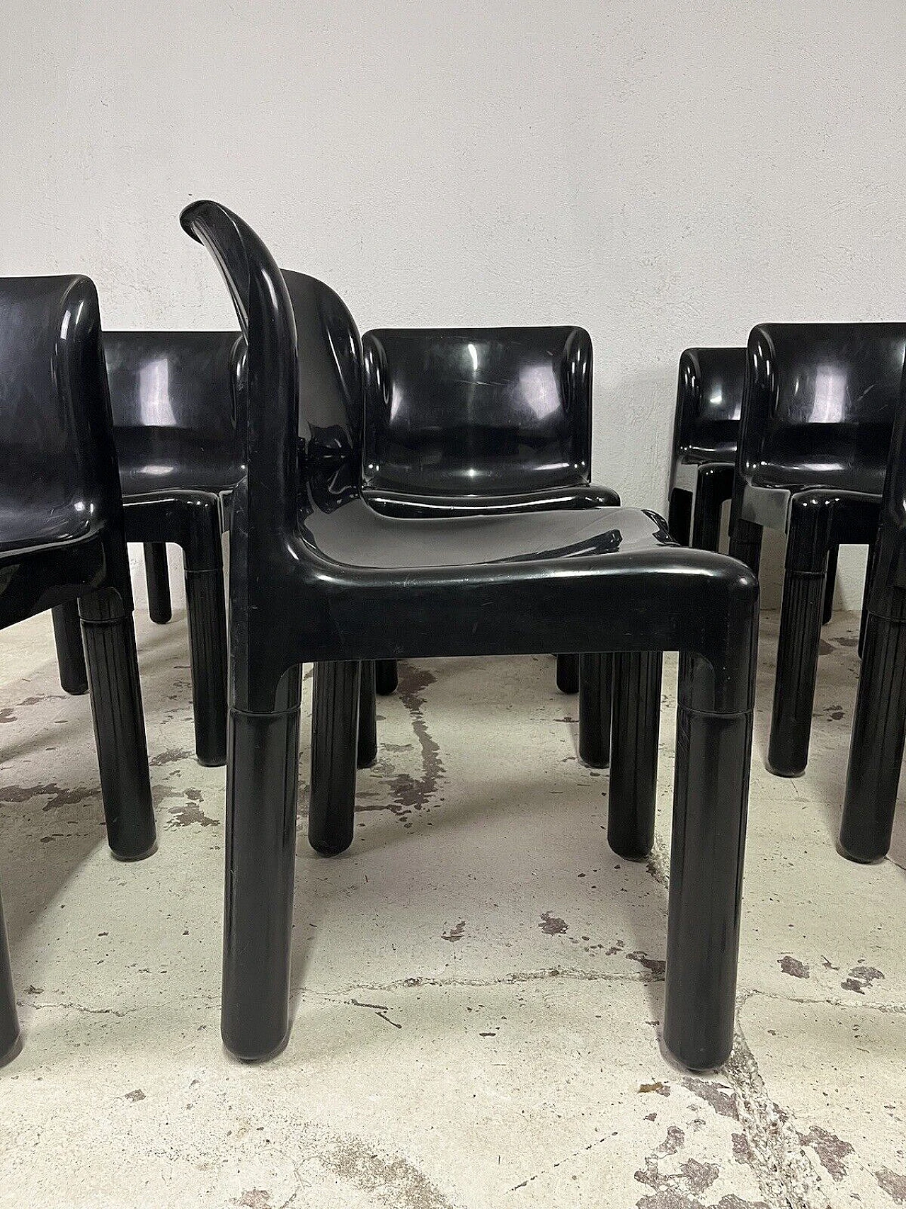 12 Sedie 4875 di Carlo Bartoli per Kartell, anni '70 8
