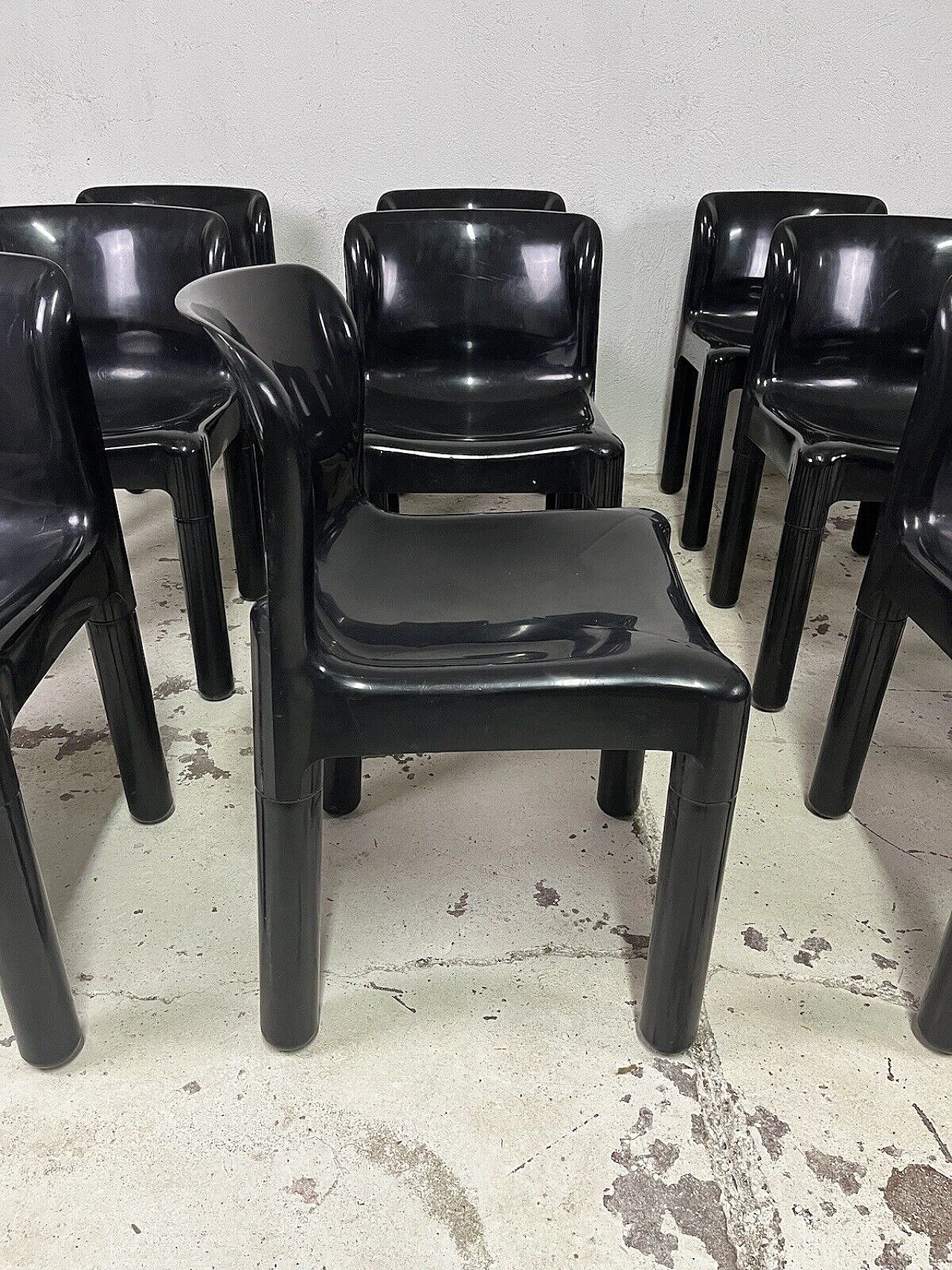 12 Sedie 4875 di Carlo Bartoli per Kartell, anni '70 9