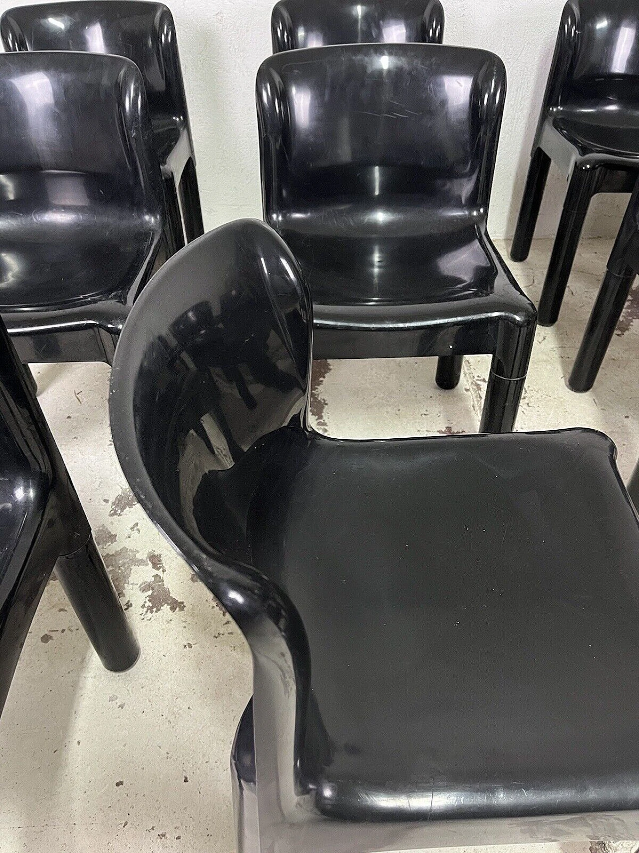 12 Sedie 4875 di Carlo Bartoli per Kartell, anni '70 10