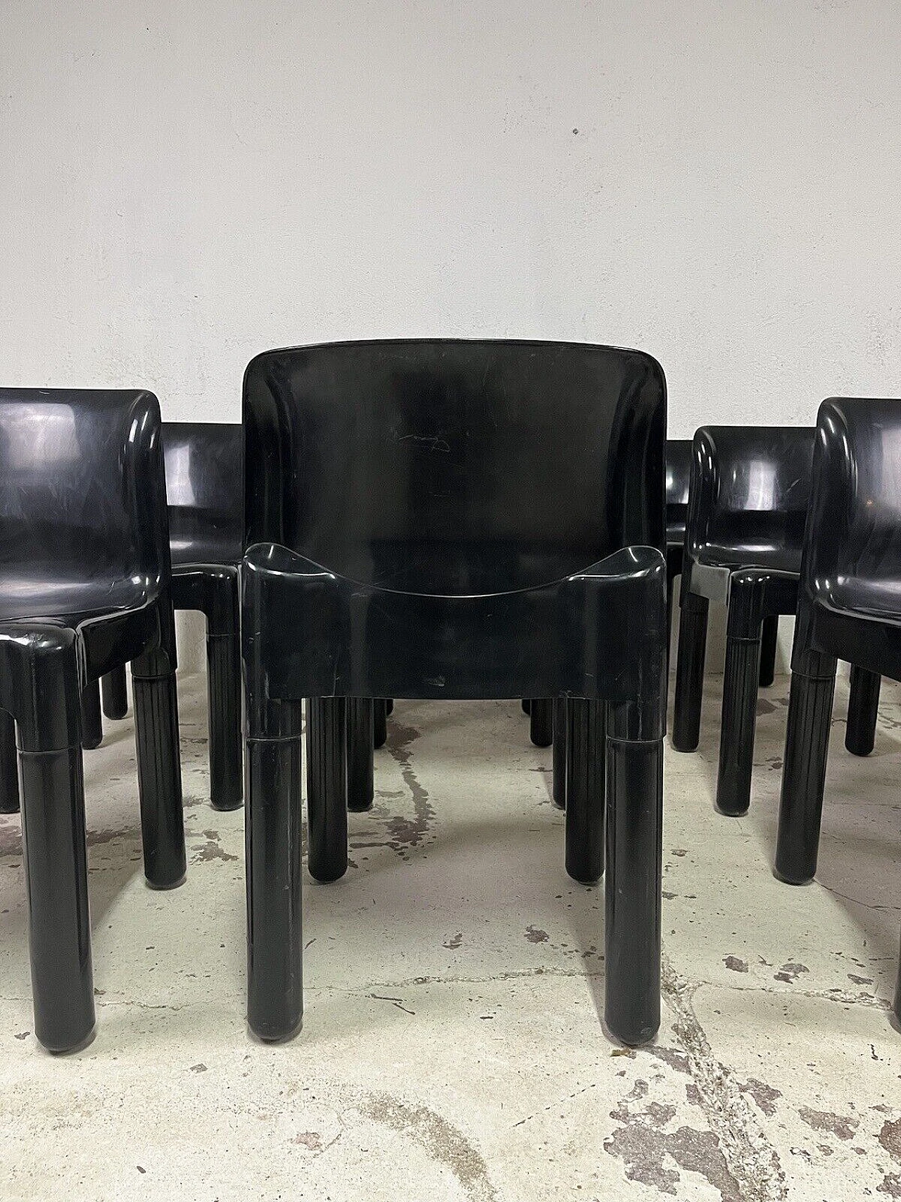 12 Sedie 4875 di Carlo Bartoli per Kartell, anni '70 11