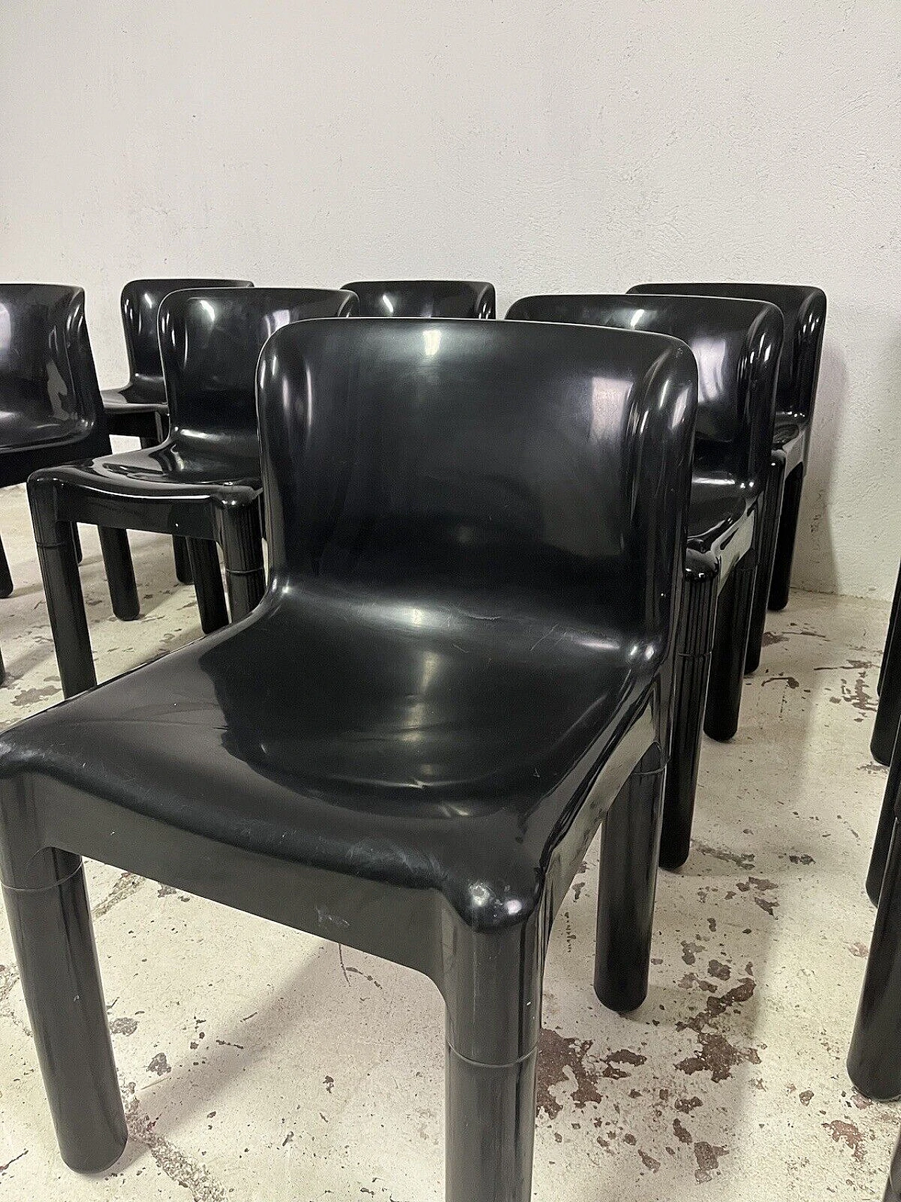 12 Sedie 4875 di Carlo Bartoli per Kartell, anni '70 15