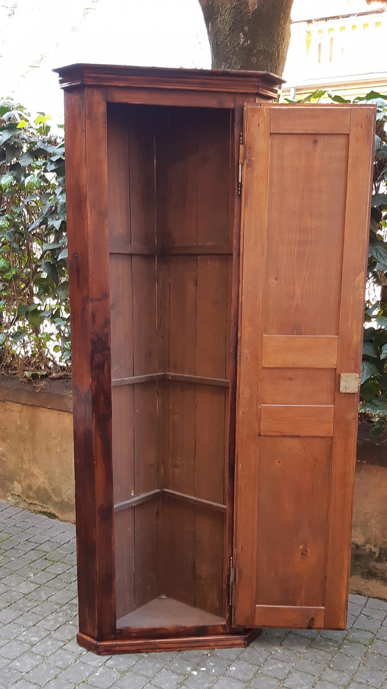 Emilia-Romagna larch corner cabinet, late 19th century 4