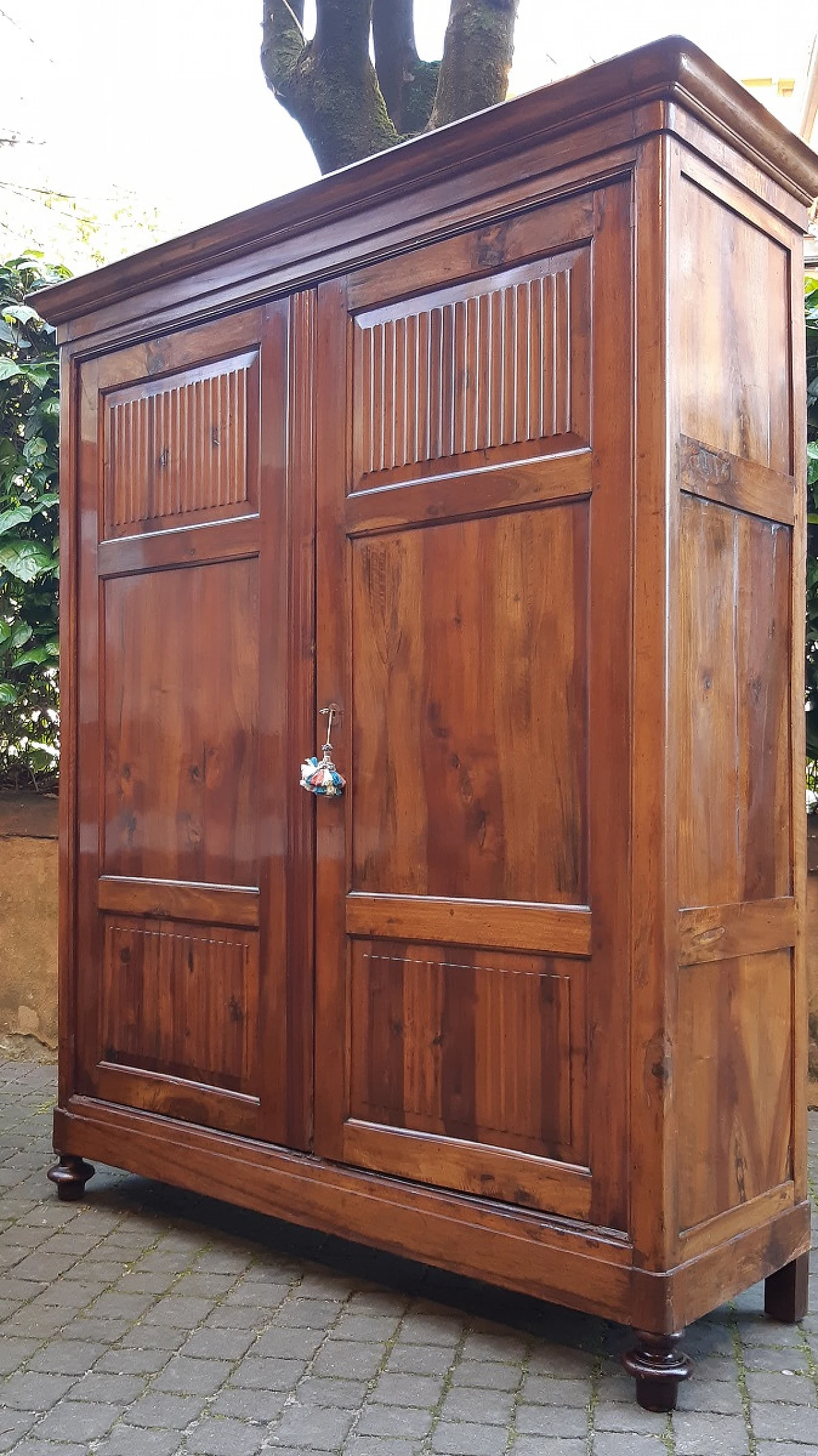 Lombard walnut wardrobe, mid-19th century 3