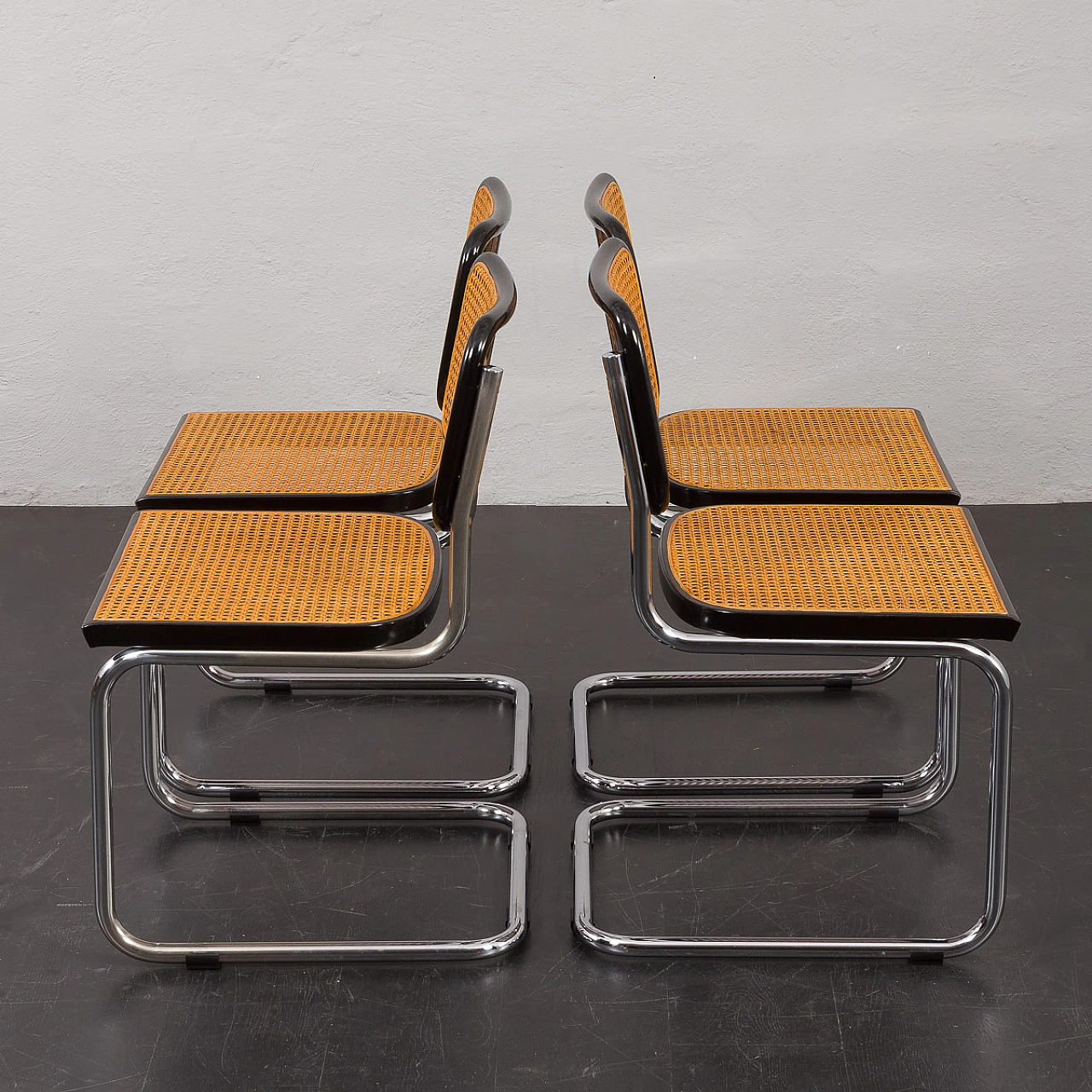 4 Cesca chairs by Marcel Breuer, 1970s 3