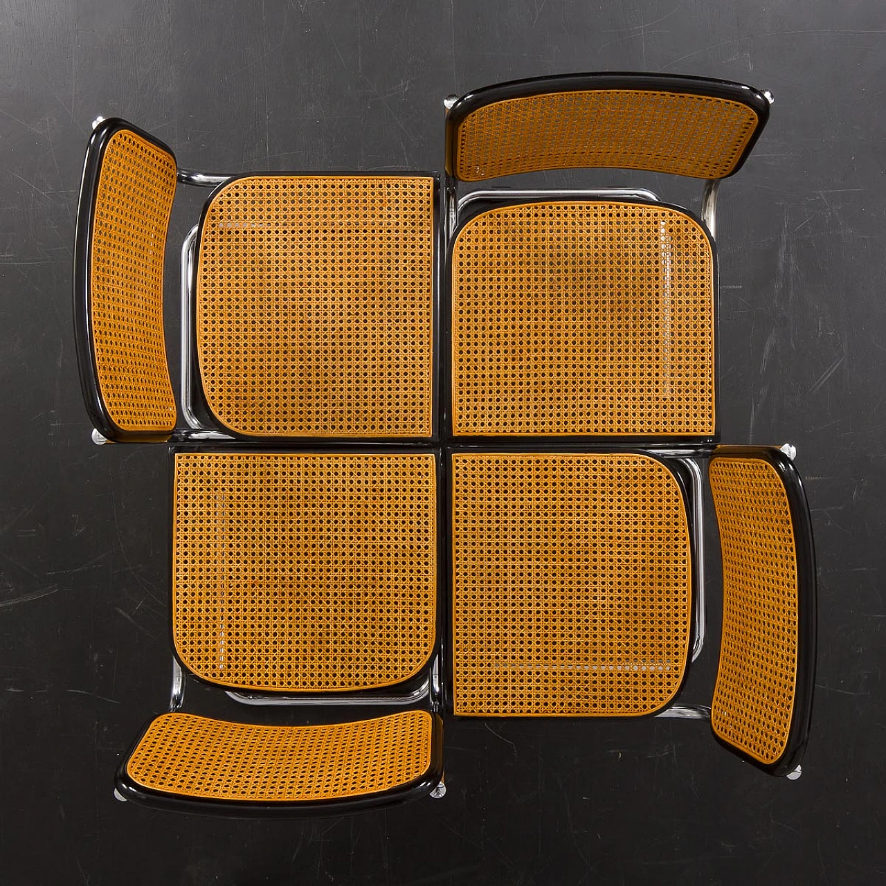 4 Cesca chairs by Marcel Breuer, 1970s 10