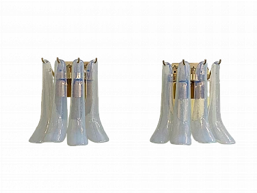 Pair of Murano glass wall sconces by La Murrina, 1980s