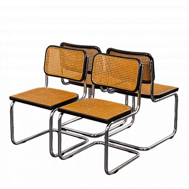 4 Cesca chairs by Marcel Breuer, 1970s