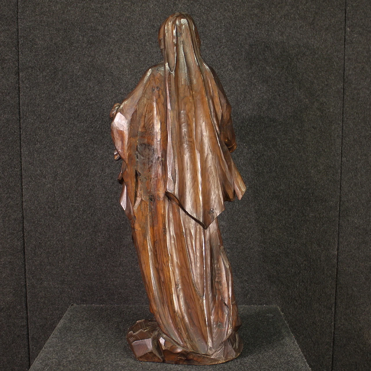 Madonna, mahogany-stained pear wood sculpture, mid-19th century 7