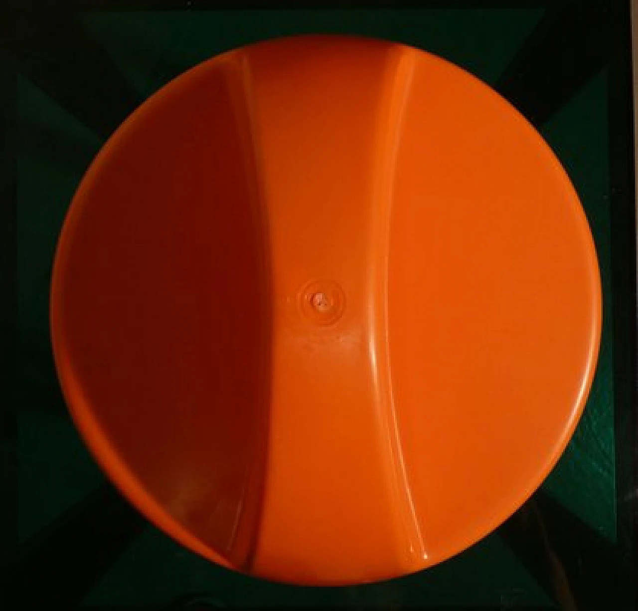 Orange plastic make-up mirror, 1970s 6