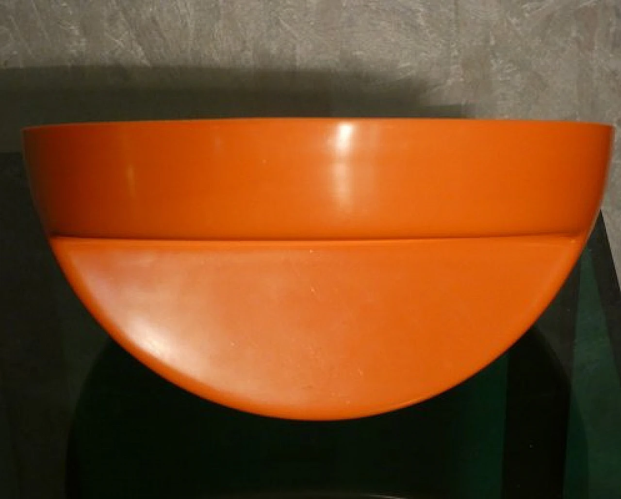 Specchio da trucco in plastica arancione, anni '70 9