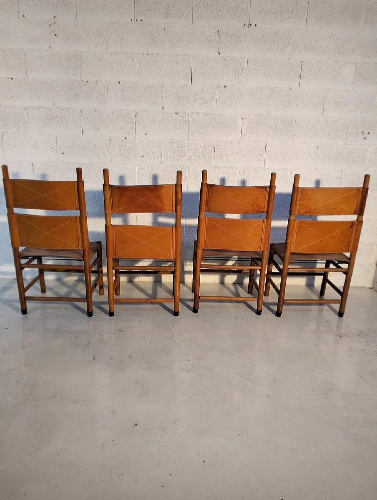 4 Kentucky chairs by Carlo Scarpa for Bernini, 1980s 10
