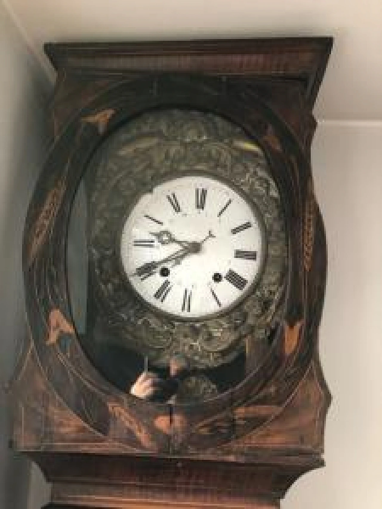 Wooden floor clock with inlaid case, 18th century 2