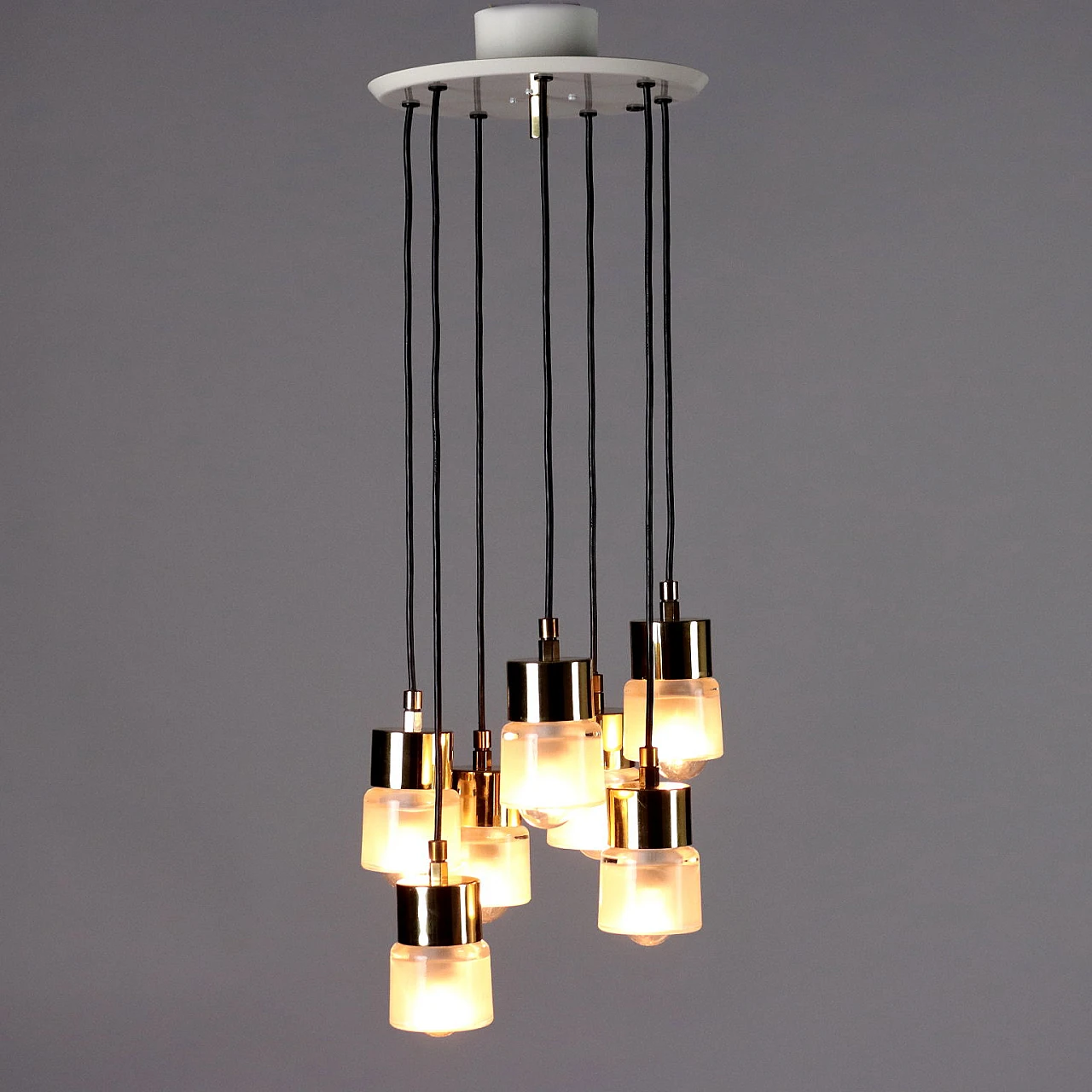 Ceiling lamp 4458 di Giuseppe Ostuni per Oluce, anni '50 1
