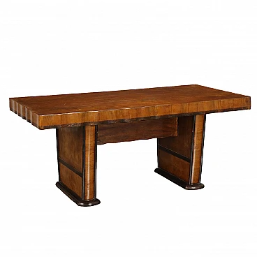 Walnut veneered table, 1930s