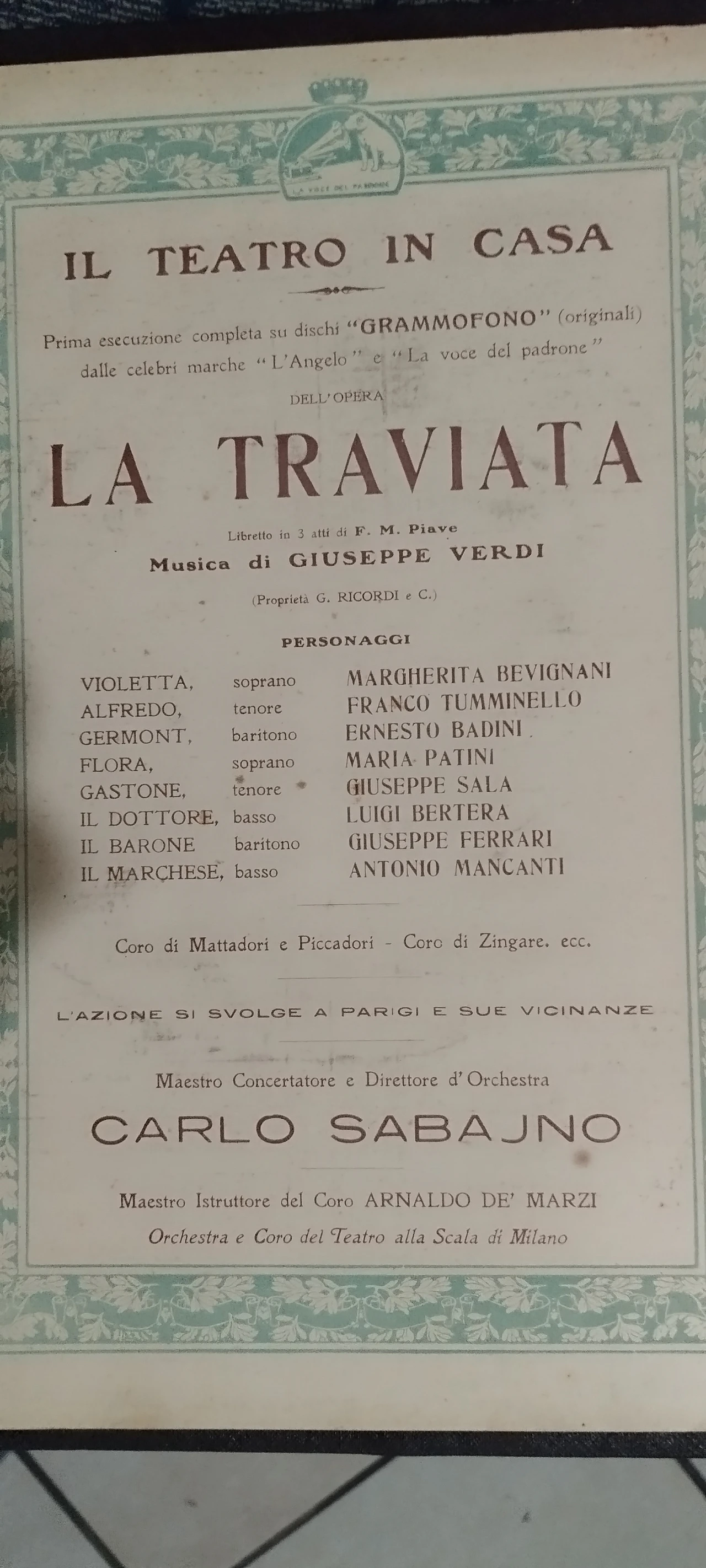 Raccolta La Traviata dischi per grammofono, inizio '900 7