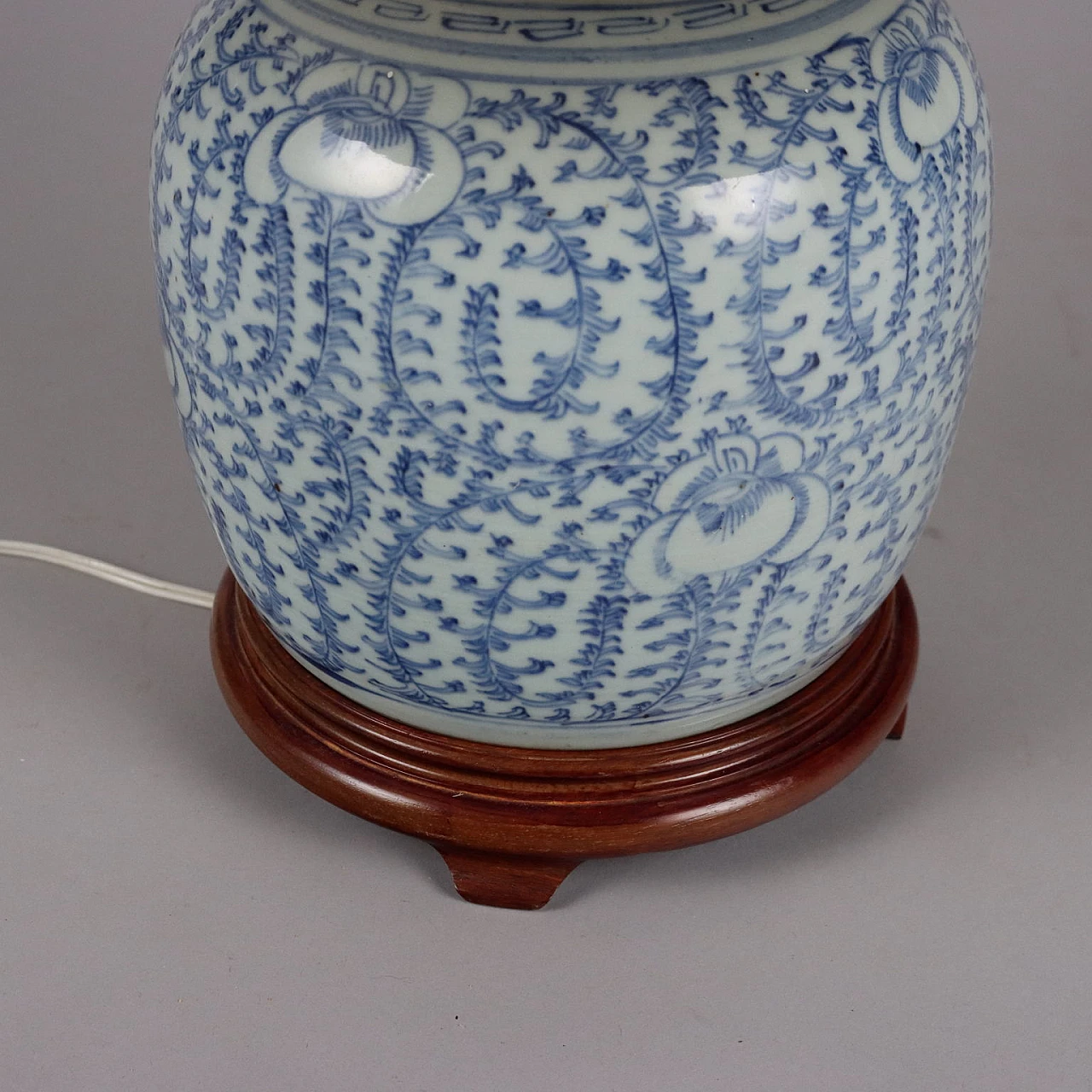 Lampada da tavolo in porcellana cinese, anni '90 8