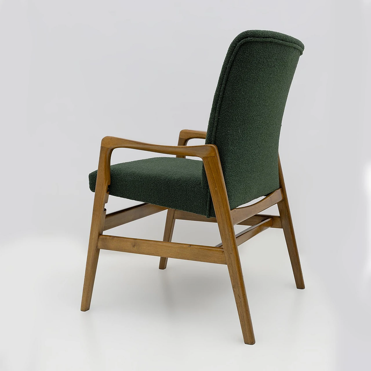 Green bouclè armchair by Gio Ponti for Cassini, 1960s 3