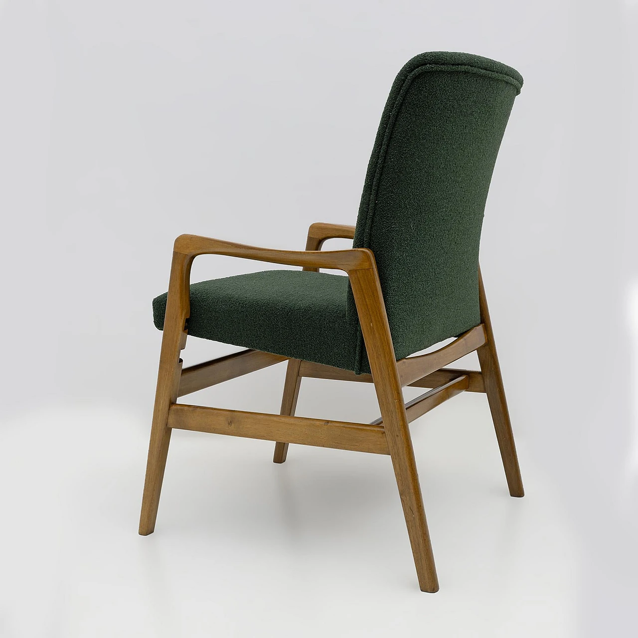 Poltrona in bouclè verde di Gio Ponti per Cassini, anni '60 3