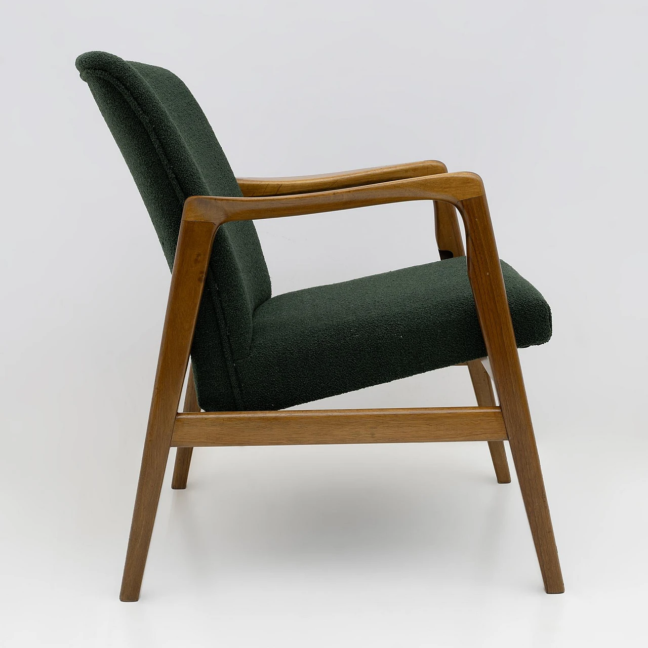 Poltrona in bouclè verde di Gio Ponti per Cassini, anni '60 5