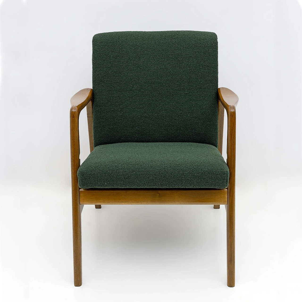 Green bouclè armchair by Gio Ponti for Cassini, 1960s 6
